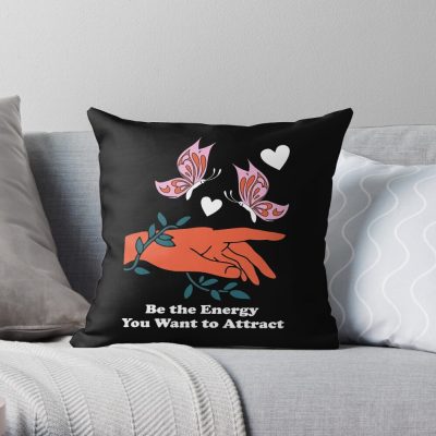 Spencer Barbosa Merch Be The Energy You Want To Attract Throw Pillow Official Spencer Barbosa Merch