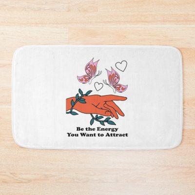 Spencer Barbosa Merch Be The Energy You Want To Attract Bath Mat Official Spencer Barbosa Merch