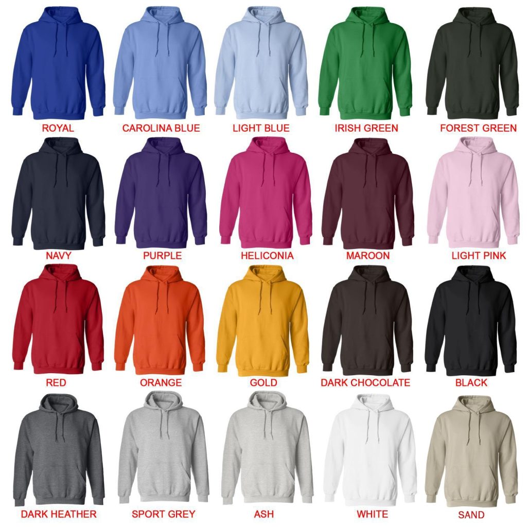 hoodie color chart - Spencer Barbosa Shop